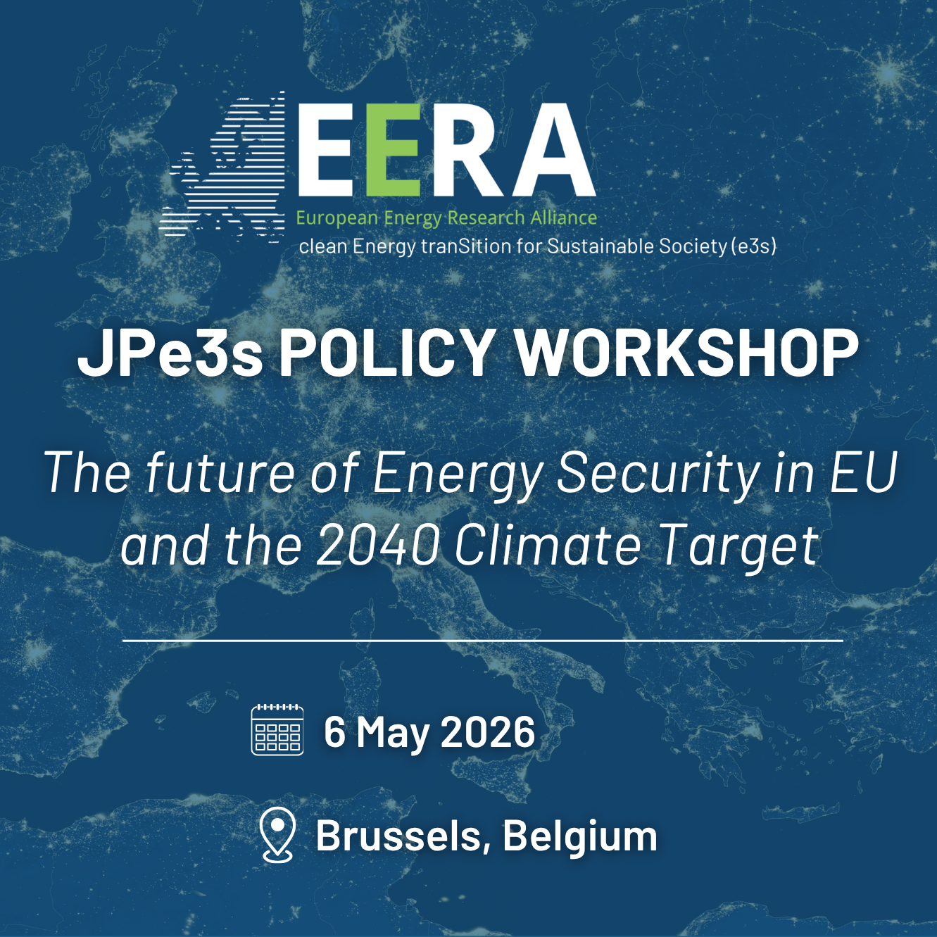 Policy Workshop "The future of Energy Security in EU and the 2040 Climate Target"