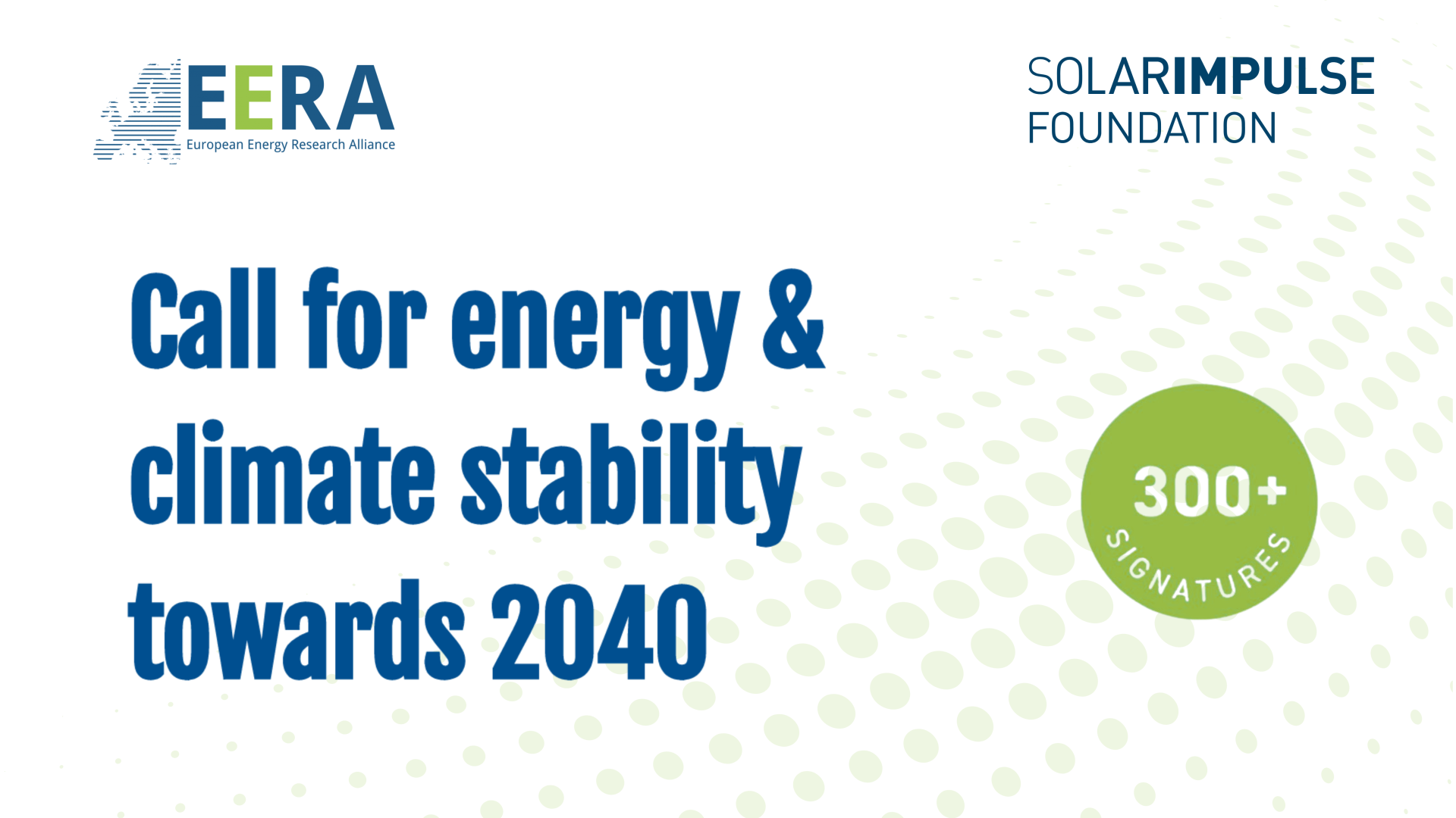  EERA joins call for an ambitious EU climate and energy framework towards 2040
